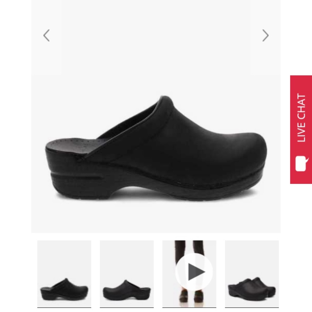 Dansko Sonja Black Oiled Open-backed Clog